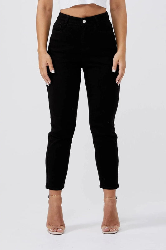 JEANS MOM- BLACK